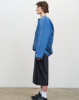 DENIM UTILITY BOMBER JACKET