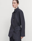 BLOUSE WITH SUITING DETAIL