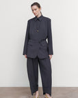 BLOUSE WITH SUITING DETAIL