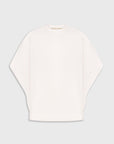 Capelet Overlay Cotton T-Shirt in White 1