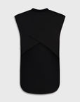 Criss-Cross Back T-Shirt in Black