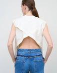 Criss-Cross Back T-Shirt in White