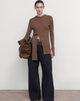 DRAPED WOOL SWEATER
