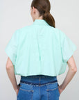 Deconstructed Cotton Poplin Shirt in Mint 3