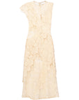 LACE LAYERED MIDI DRESS