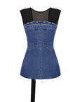 TAILORED DENIM BUSTIER