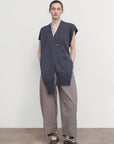LAYERED WOOL TOP IN GREY
