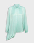 Layered Blouse with Scarf Detail in Mint 1