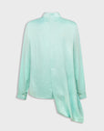 Layered Blouse with Scarf Detail in Mint