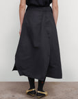 RUFFLED MIDI SKIRT