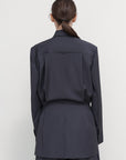 BLOUSE WITH SUITING DETAIL