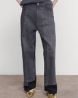FRAYED STRAIGHT JEANS