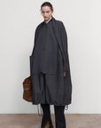 WOOL-BLEND PARKA WITH SUITING DETAIL