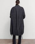WOOL-BLEND PARKA WITH SUITING DETAIL