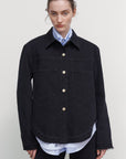 FRAYED DENIM SHIRT