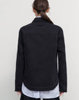 FRAYED DENIM SHIRT
