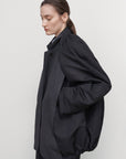 WOOL-BLEND PARKA WITH SUITING DETAIL