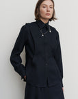 STRUCTURED-PLEAT SHIRT