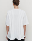 PEPLUM-PLEAT COTTON TEE