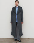 SCULPTED ASYMMETRIC WOOL COAT