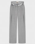 LITKOVSKA Pinstripe Pleated Pants with Drawstring
