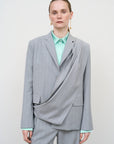 Scarf-Lapel Deconstructed Jacket 2