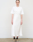 Soft-Structured Tee Dress in White1