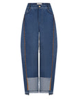 HIGH-RISE BARREL-LEG JEANS
