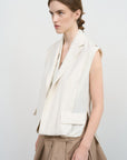 LAYERED TUCKED-HEM VEST