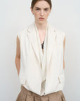 LAYERED TUCKED-HEM VEST
