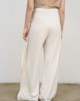 HIGH-RISE PLEATED WIDE-LEG PANTS