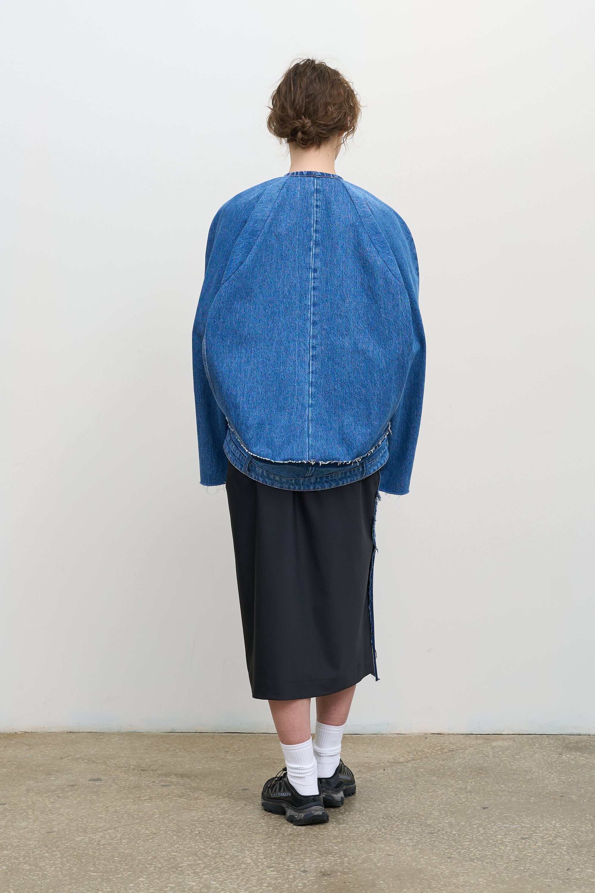 DENIM UTILITY BOMBER JACKET
