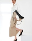 ZIP MINI BAG IN CANVAS WITH SHOULDER STRAP