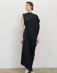REVERSIBLE ASYMMETRIC MAXI DRESS