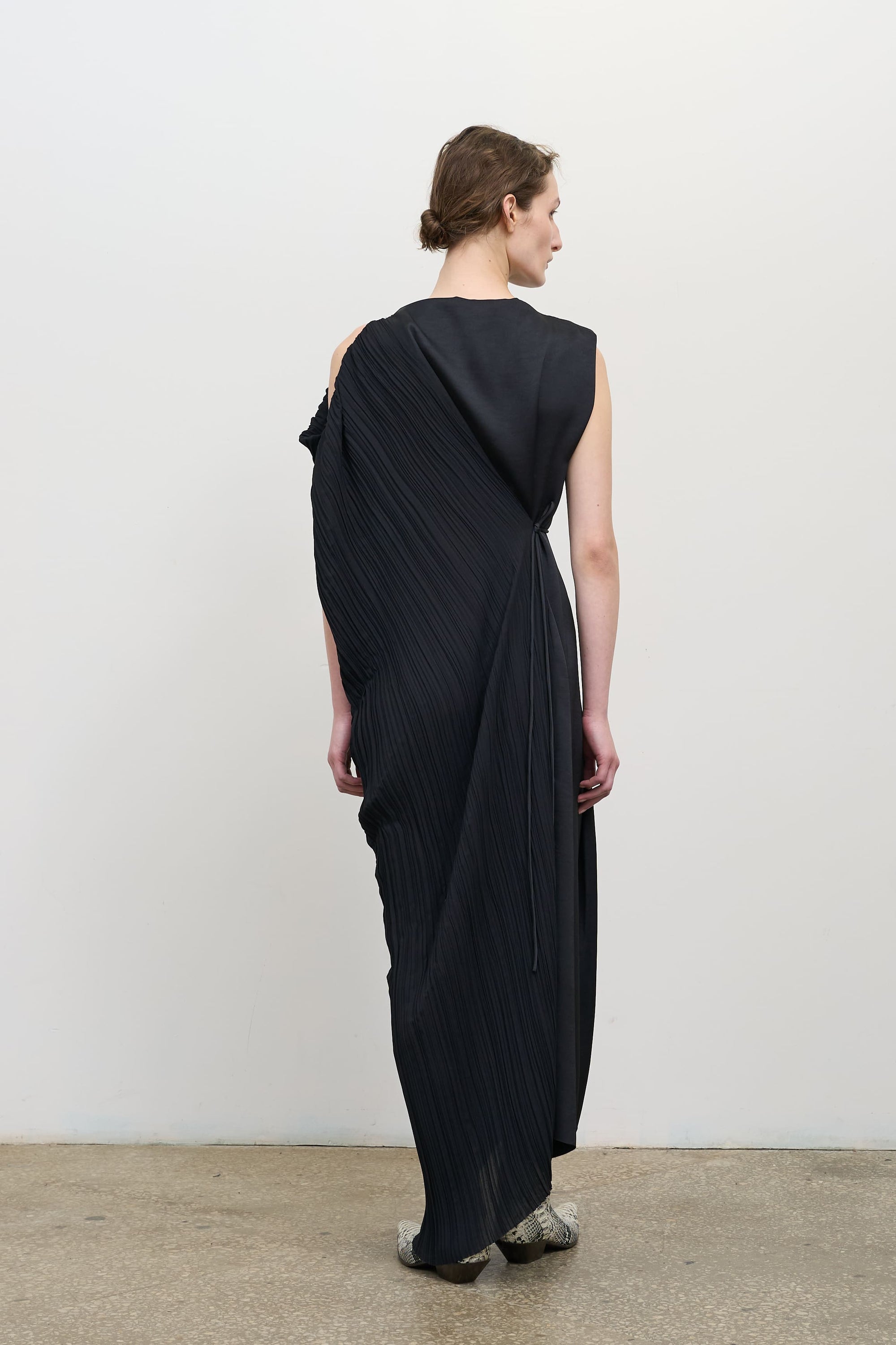 REVERSIBLE ASYMMETRIC MAXI DRESS