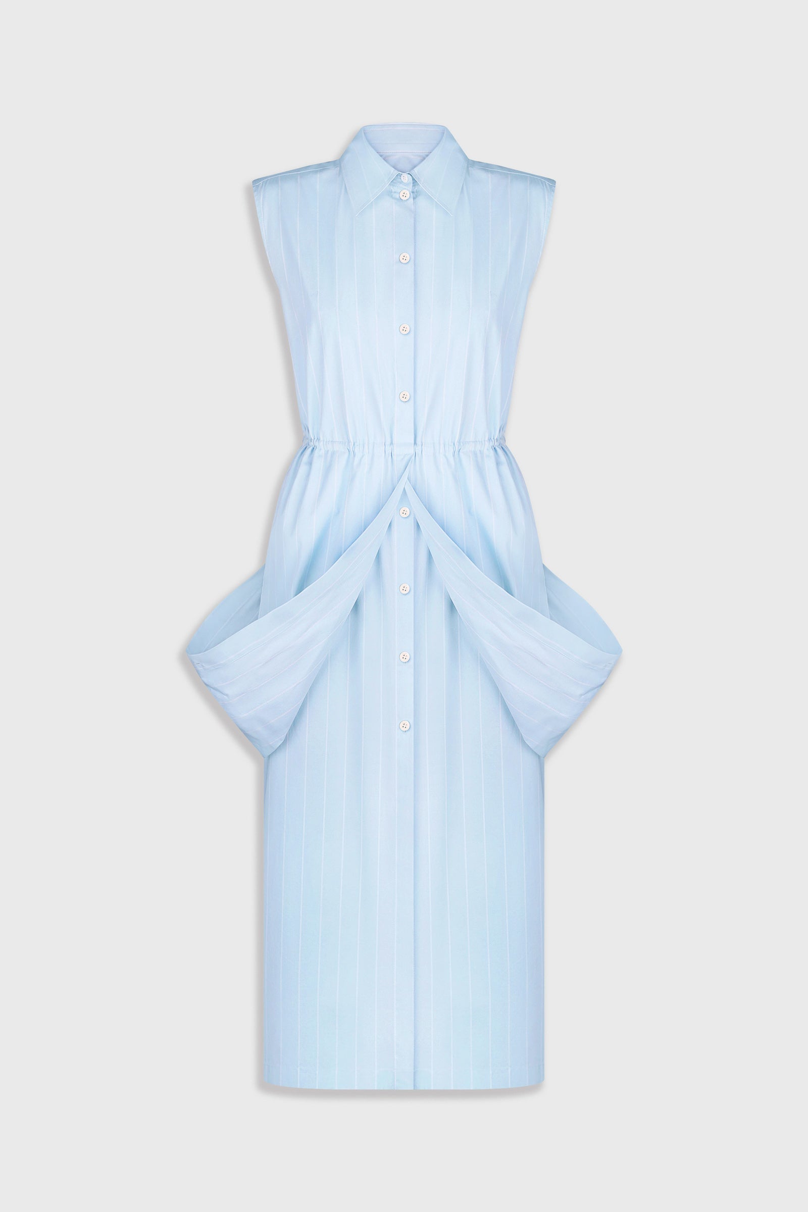 Asymmetric Layered Shirt Dress