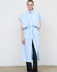 Asymmetric Layered Shirt Dress