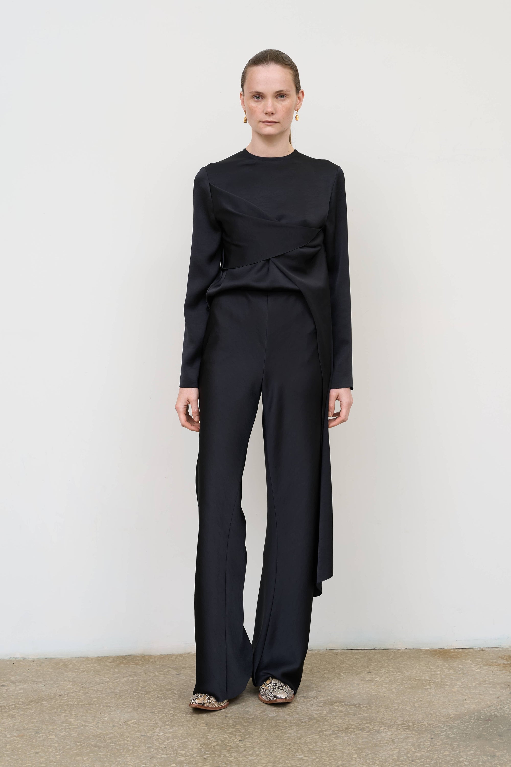 Asymmetric Twist Blouse 2