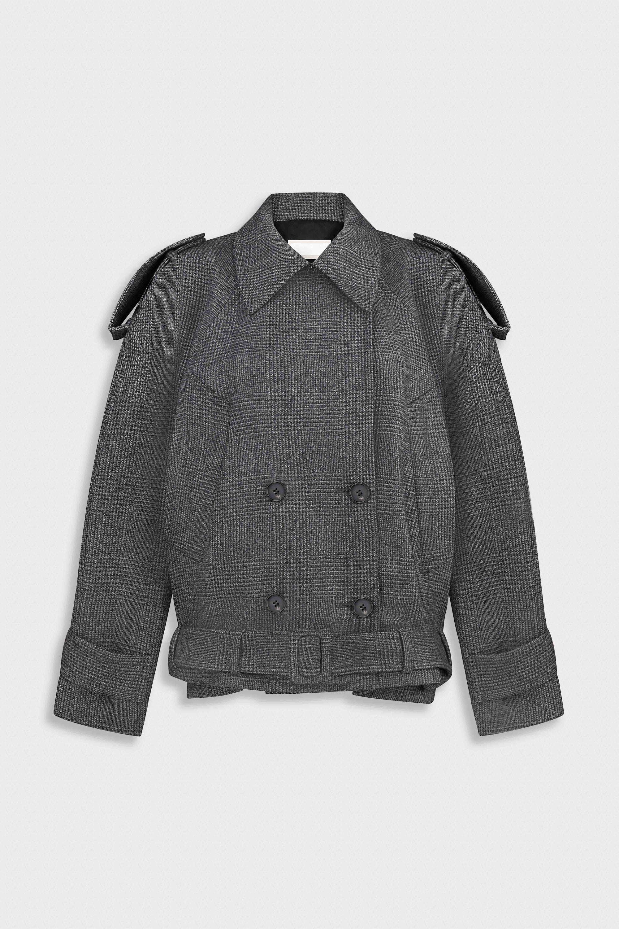 Бомбер з поясом на низу