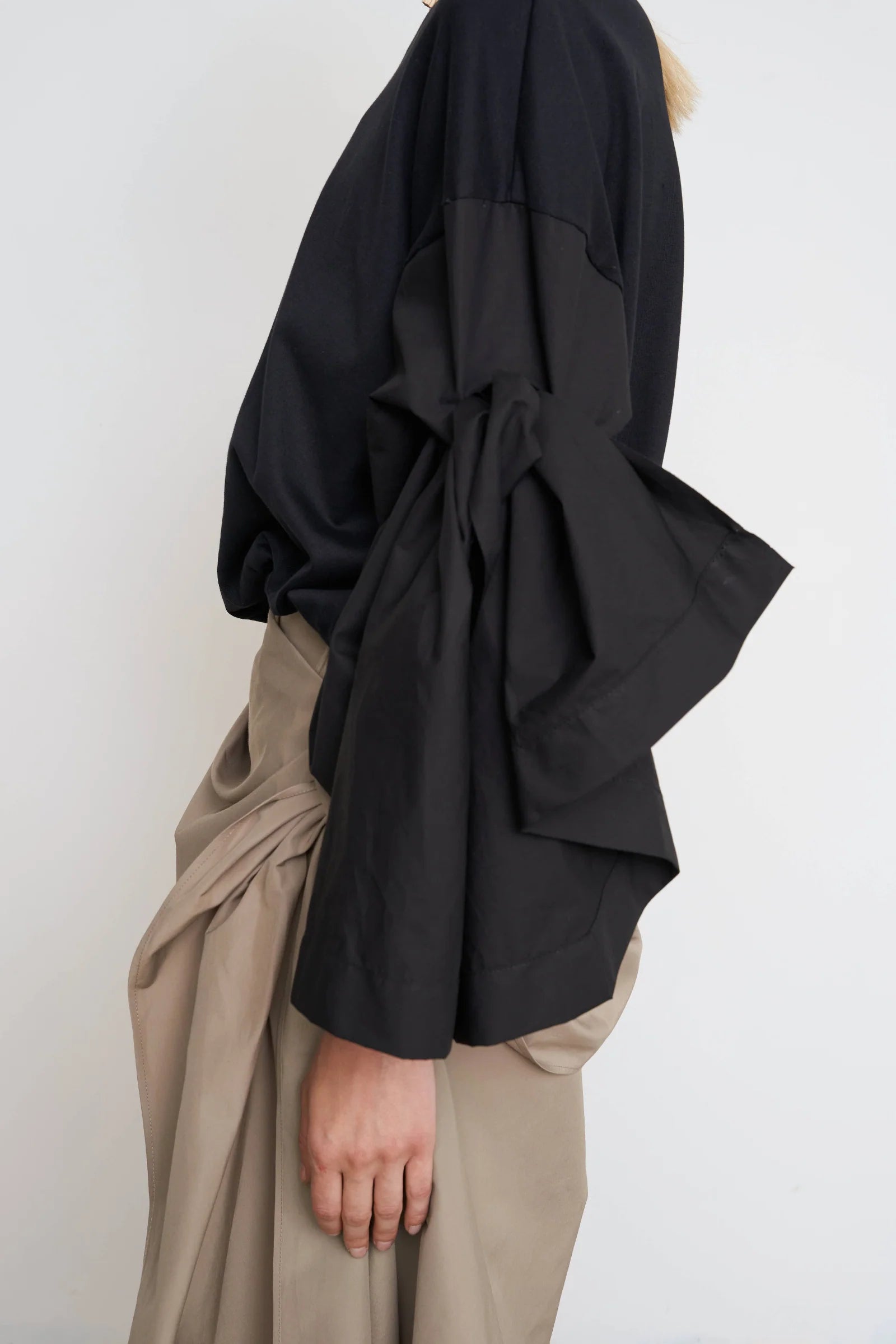 FITTED SHIRT WITH CAPELET OVERLAY