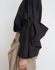 FITTED SHIRT WITH CAPELET OVERLAY