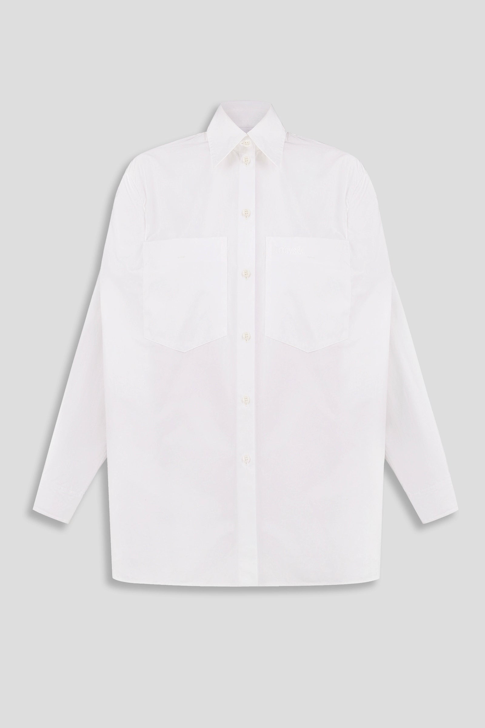 Біла сорочка-накидка з попліну