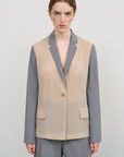 DECONSTRUCTED BOMBER-STYLE CAPE