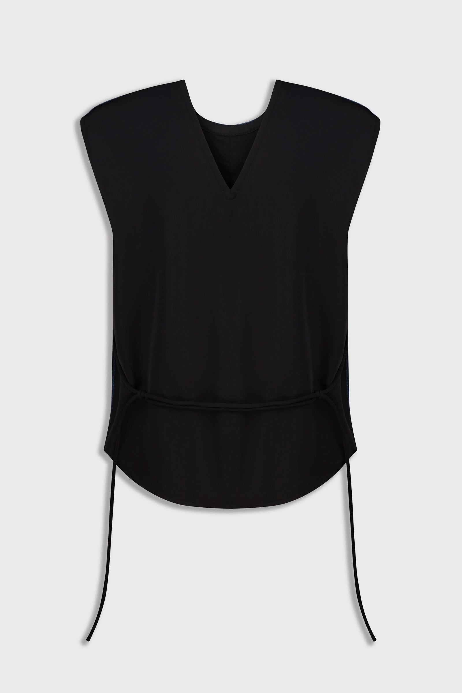 Contrasting Denim Top with Adjustable Fit