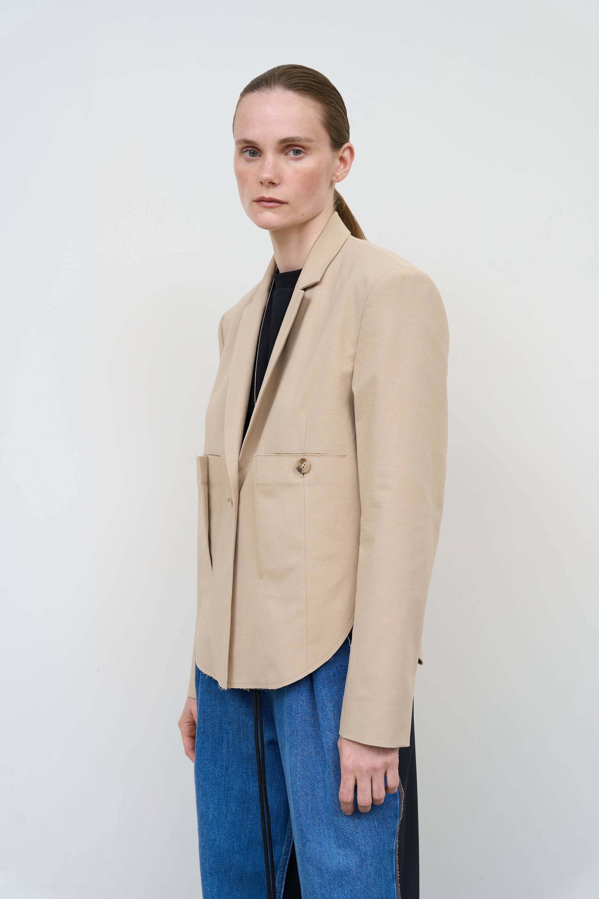 Cropped Cotton Jacket