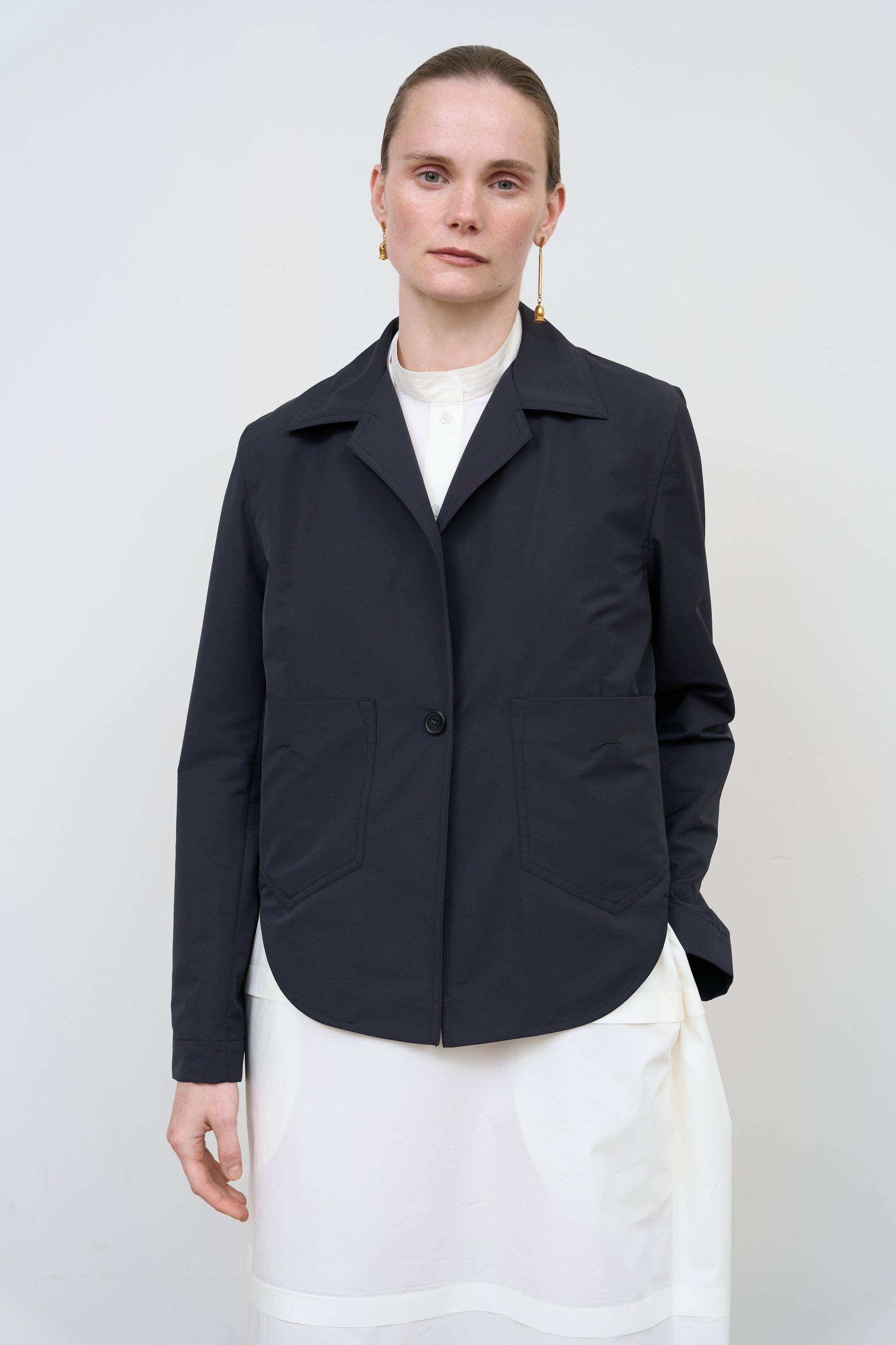 Cropped Wool Blend Jacket 1