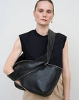 Cut-Out Zip Bag in Black