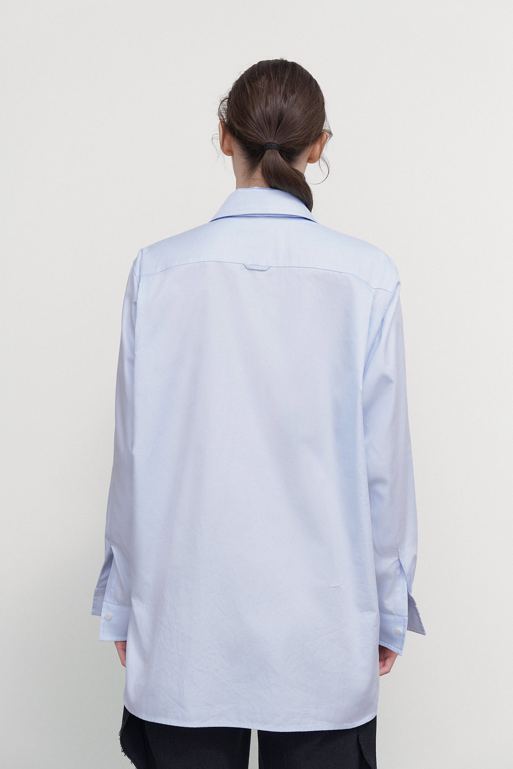DOUBLE COLLAR POPLIN SHIRT