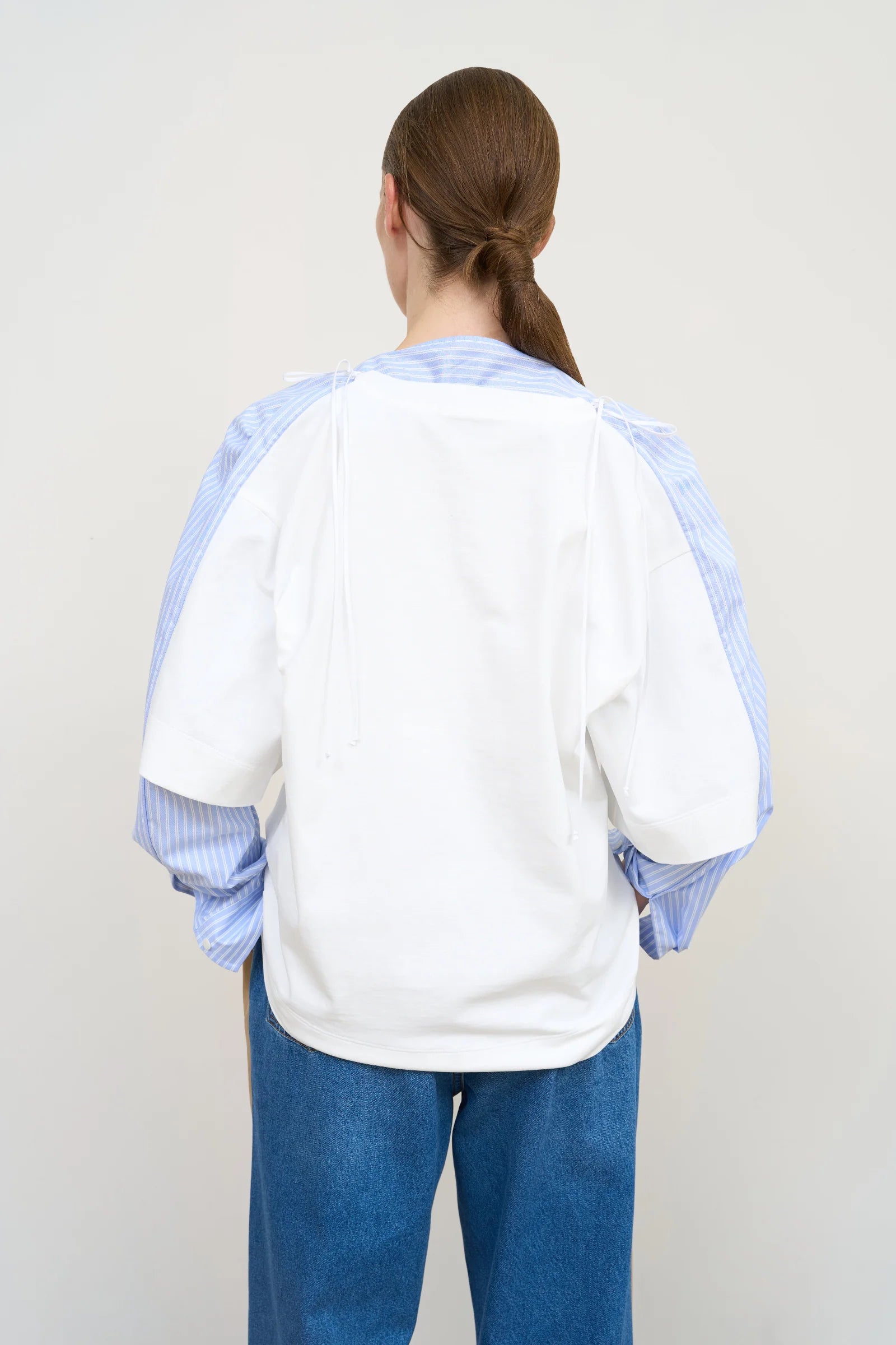 DOUBLE COTTON WHITE LONGSLEEVE