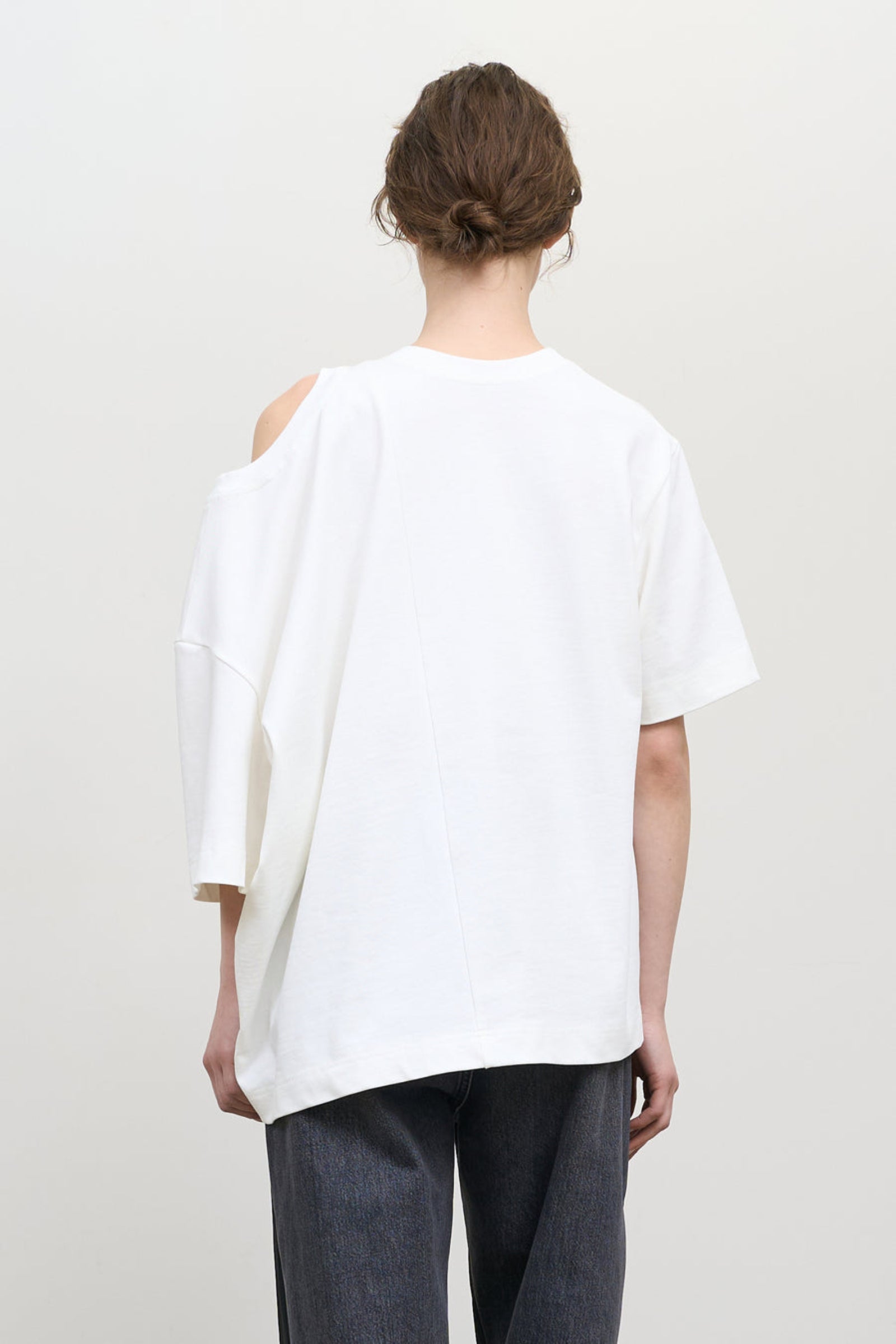 Двостороння футболка з подвійною горловиною